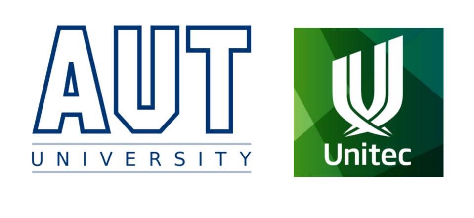 Art of Giving Workshop Unitec and AUT logos